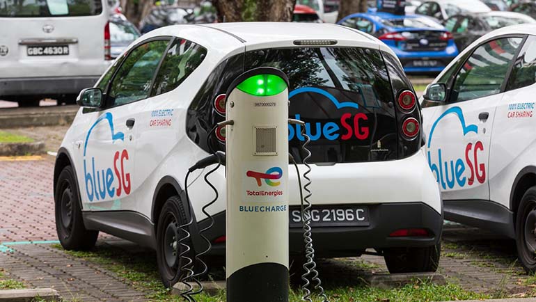 TotalEnergies EV charging station in Singapore
