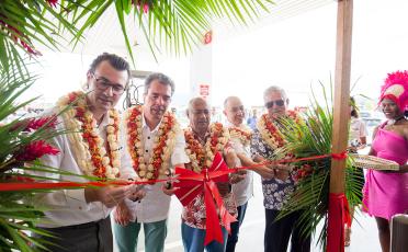 ribbon cutting ceremony at new TotalEnergies service station in Lautoka, Fiji