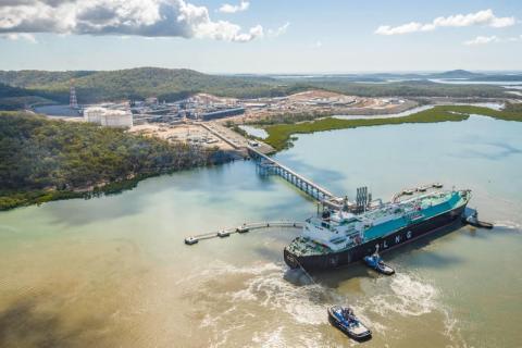 Seri Bakti arrival at Santos GLNG loading jetty - Gladstone LNG Project